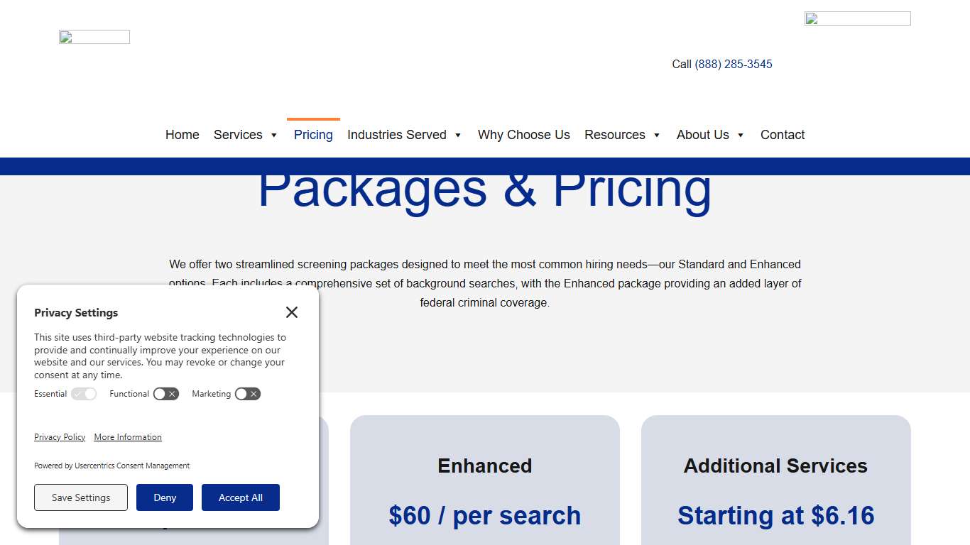 Employment Background Check Packages & Pricing
